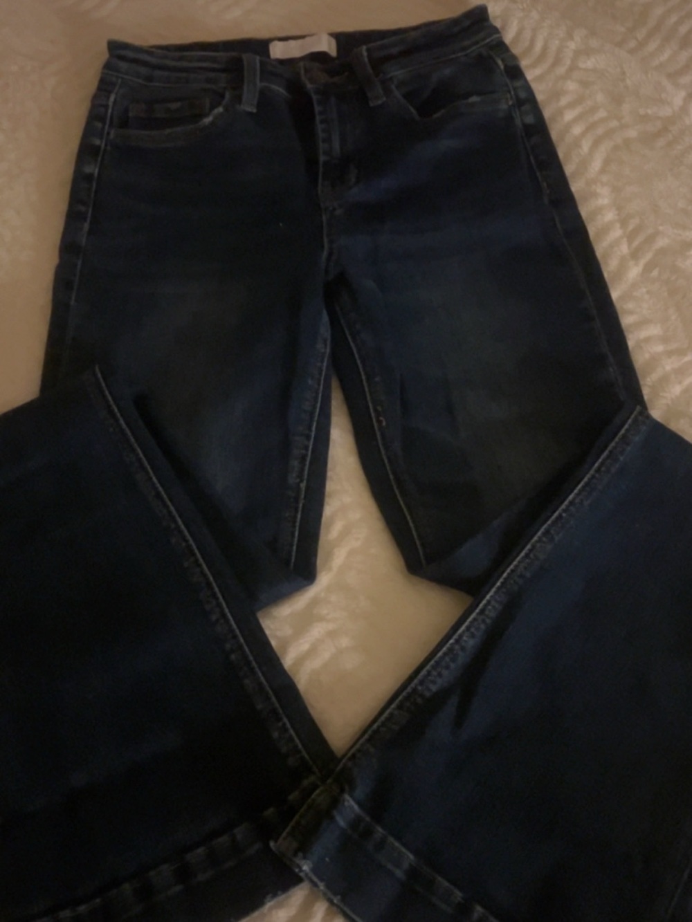 VERVET WOMEN'S DARK WASH MID RISE BOOTCUT STRETCH DENIM JEANS